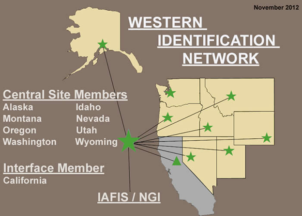 Image showing which states make up the Western Identification Network